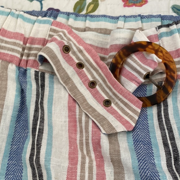 Marissa Olivia striped skirt with side pockets, NWT, SZ M, linen/rayon - Picture 3 of 6